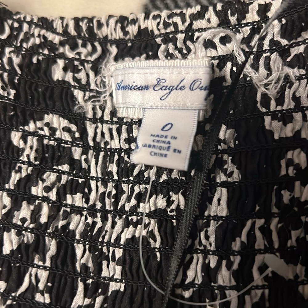American Eagle Outfitters Black & White Strapless Dress size 0 - Picture 7 of 14